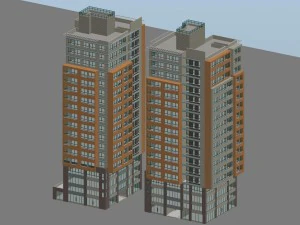 stadsplanning kantoorgebouw modeontwerp - 189 3D Model