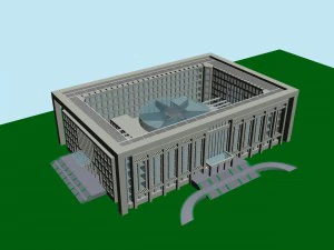 都市計画オフィスビルファッションデザイン - 203 3Dモデル