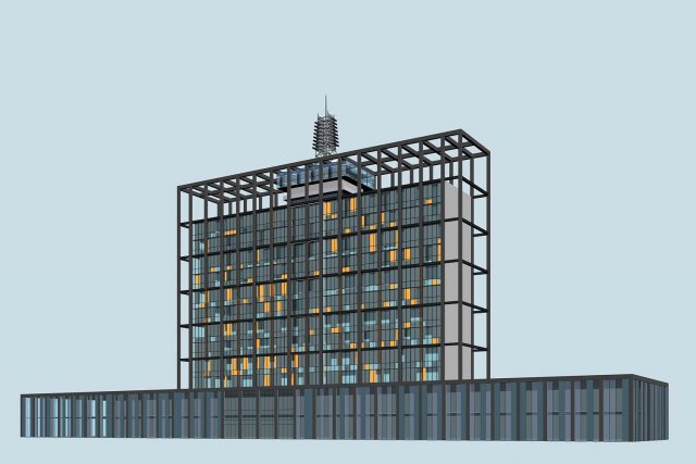city planning office building fashion design - 204 3D Модель .c4d .max .obj .3ds .fbx .stl .blend