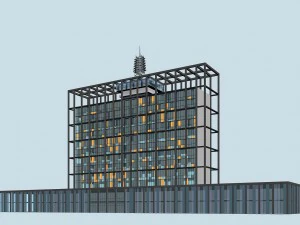 design de mode d'immeuble de bureaux d'urbanisme - 204 Modèle 3D