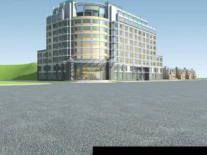 city planning office building fashion design - 210 3D Model