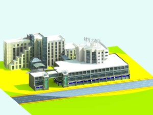 city planning office building fashion design - 215 3D Model