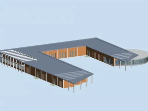 dise&ntilde;o de moda del edificio de oficinas de planificaci&oacute;n urbana - 217 Modelo 3D