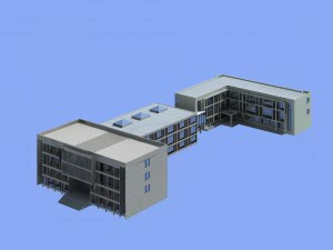 dise&ntilde;o de moda del edificio de oficinas de planificaci&oacute;n urbana - 223 Modelo 3D