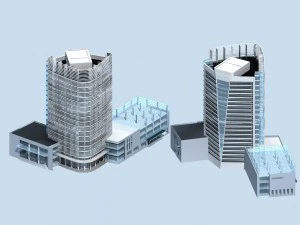 design de moda de pr&eacute;dio de escrit&oacute;rios de planejamento urbano - 229 Modelo 3D