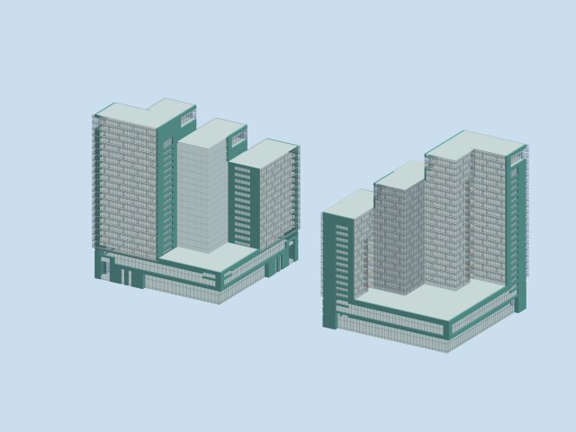city planning office building fashion design - 233 Modèle 3D .c4d .max .obj .3ds .fbx .stl .blend 
