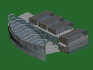 immeuble de bureaux d'urbanisme design de mode - 235 Modèle 3D
