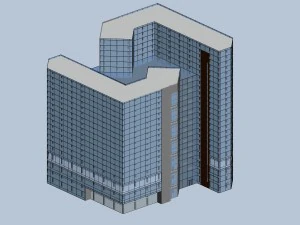 diseño de moda del edificio de oficinas de planificación urbana - 237 Modelo 3D