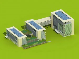 city planning office building fashion design - 241 3D Model