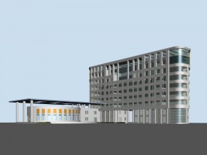 city planning office building fashion design - 245 3D Model