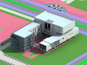 city planning office building fashion design - 247 3D Model