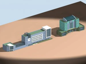 dise&ntilde;o de moda del edificio de oficinas de planificaci&oacute;n urbana - 248 Modelo 3D