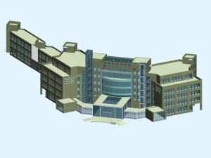 city planning office building fashion design - 259 3D Model