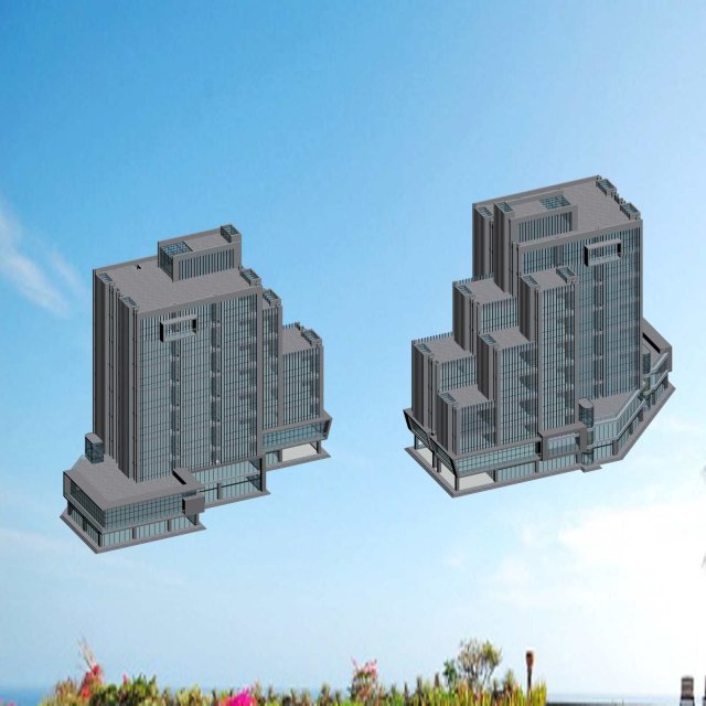 city planning office building fashion design - 260 3D Model .c4d .max .obj .3ds .fbx .stl .blend