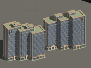 city planning office building fashion design - 262 3D Model
