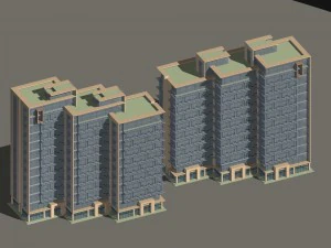 city planning office building fashion design - 262 3D Model
