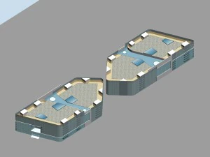 design de moda de pr&eacute;dio de escrit&oacute;rios de planejamento urbano - 271 Modelo 3D