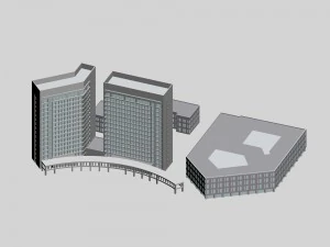 city planning office building fashion design - 275 3D Model