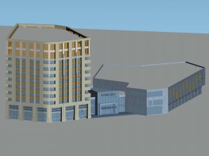 city planning office building fashion design - 278 3D Model