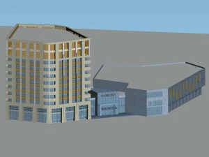 Stadtplanung B&uuml;rogeb&auml;ude Modedesign - 278 3D Modell