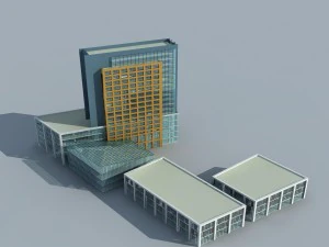 city planning office building fashion design - 281 3D Model