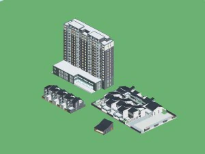 city planning office building fashion design - 290 3D Model