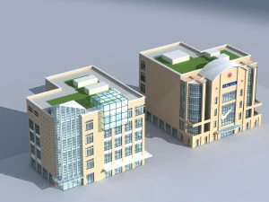 city planning office building fashion design - 294 3D Model