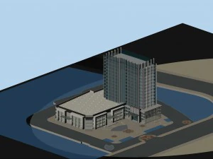 city planning office building fashion design - 295 3D Model