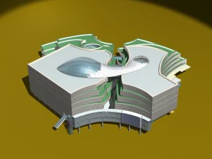 city planning office building fashion design - 297 3D Model