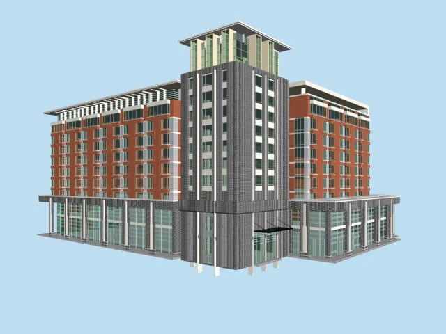 city planning office building fashion design - 304 3D Model .c4d .max .obj .3ds .fbx .stl .blend 