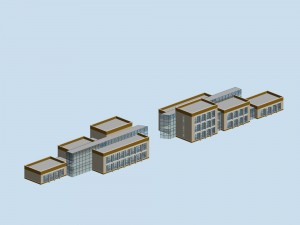 city planning office building fashion design - 413 3D Model
