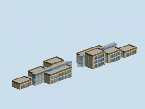 desain busana gedung perkantoran perencanaan kota - 413 Model 3D
