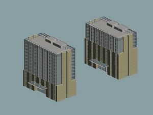 desain busana gedung perkantoran perencanaan kota - 421 Model 3D