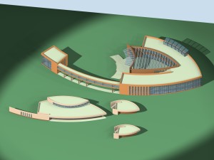city planning office building fashion design - 423 3D Model
