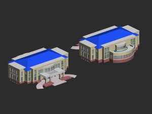 city planning office building fashion design - 452 3D Model
