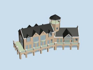 stadsplanning kantoorgebouw modeontwerp - 455 3D Model
