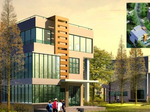 Городское планирование, офисное здание, дизайн одежды - 483 3D Модель