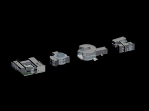 city planning office building fashion design - 485 3D Model