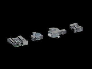 city planning office building fashion design - 485 3D Model
