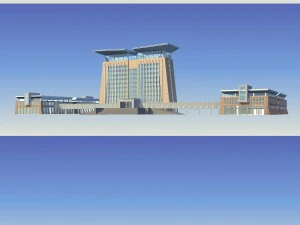 city planning office building fashion design - 521 3D Model