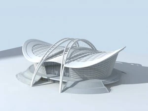 dise&ntilde;o de moda del edificio de oficinas de planificaci&oacute;n urbana - 524 Modelo 3D