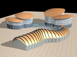 city planning office building fashion design - 532 3D Model
