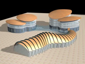 city planning office building fashion design - 532 3D Model