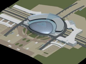 city planning office building fashion design - 535 3D Model