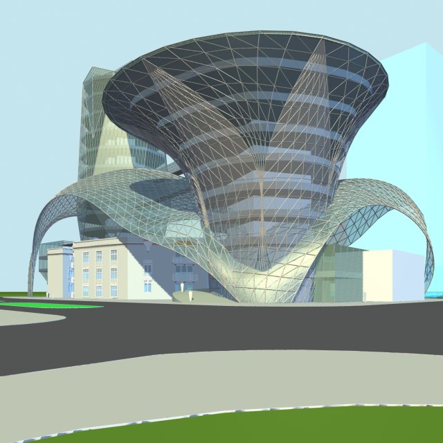 city planning office building fashion design - 538 3D Модель .c4d .max .obj .3ds .fbx .stl .blend 