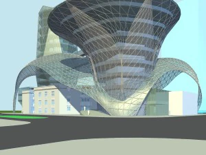 city planning office building fashion design - 538 3D Model