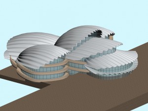 city planning office building fashion design - 555 3D Model