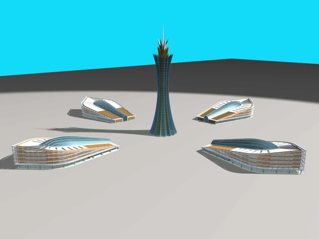 city planning office building fashion design - 559 3D Model .c4d .max .obj .3ds .fbx .stl .blend 