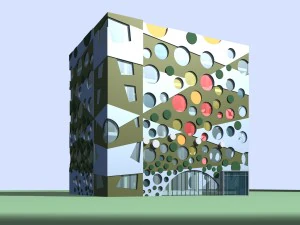 city planning office building fashion design - 564 3D Model