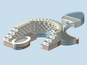 city planning office building fashion design - 565 3D Model